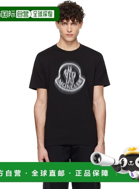 1h可退 香港直邮Moncler 盟可睐 男士 黑色 SS T 恤 K10918C00004