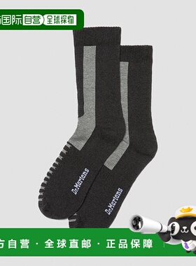 自营欧洲直邮DrMartens马丁大夫 Double Doc男女通用黑色有机棉袜