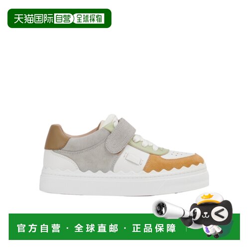 香港直邮Chloe LAUREN魔术贴厚底运动鞋蔻依 C22W702AR白色鞋