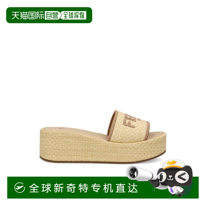 1h可退 香港直邮Fendi 芬迪 女士 厚底宽带拖鞋 8R8515AUHI新款