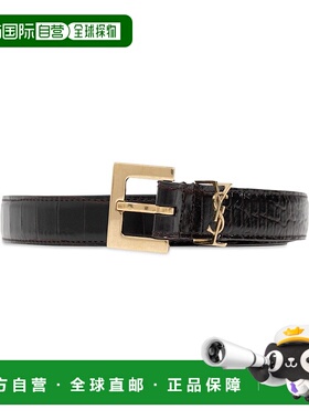 1h可退 香港直邮Saint Laurent 圣罗兰 女士 徽标腰带 554465AACU