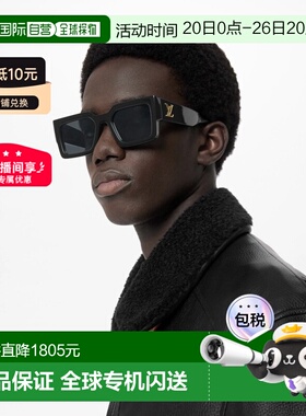 自营1h可退 欧洲直邮LV/路易威登 男士黑色金属太阳镜正品百搭显