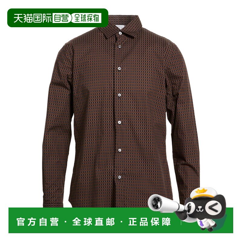 香港直邮Brioni 布里奥尼 男士 花纹衬衫 brown棕色 舒适时尚