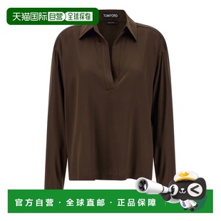汤姆 Ford 福特 女士 TS2144FAX8 1h可退 真丝Polo衫 香港直邮Tom