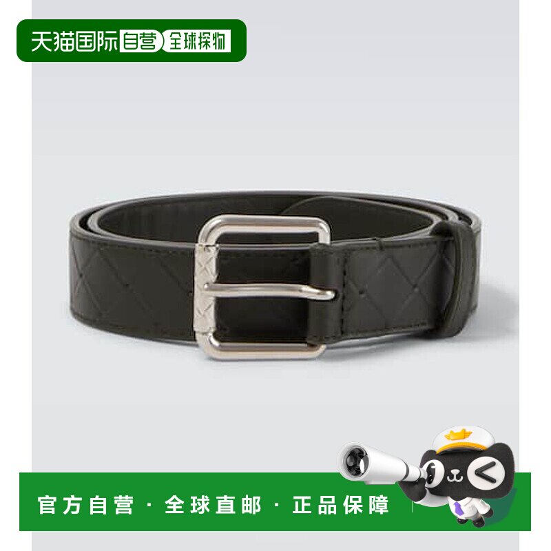 香港直邮Bottega Veneta 葆蝶家 男士 编织压花皮带腰带牛皮