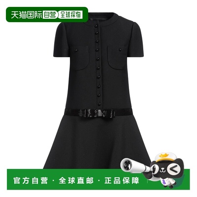 1h可退 香港直邮Celine 思琳 女士 短款连衣裙 black黑色 舒适时