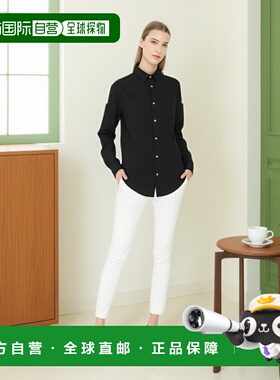 1h可退 香港直邮Emporio Armani 黑色logo刺绣衬衫 8N1C091N06Z