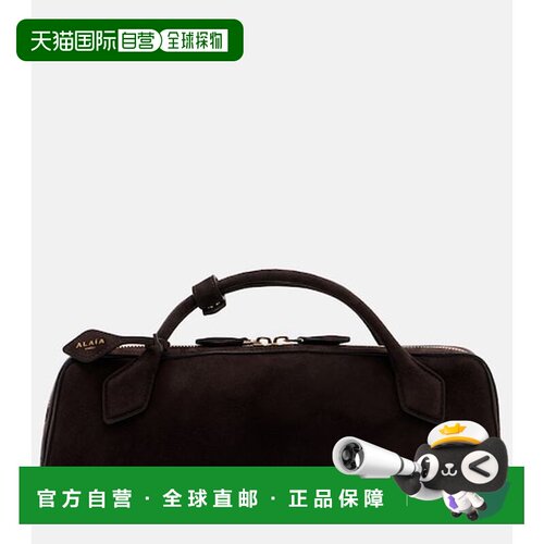 香港直邮alaia 女士 Le Teckel 小号绒面革手包 brown棕色 舒适时