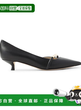 香港直邮armani 阿玛尼 女士 DECOLLETE 黑色皮质浅口鞋 GW003330