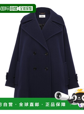 香港直邮Chloe 双排扣羊毛大衣 CH25AMA26952西装