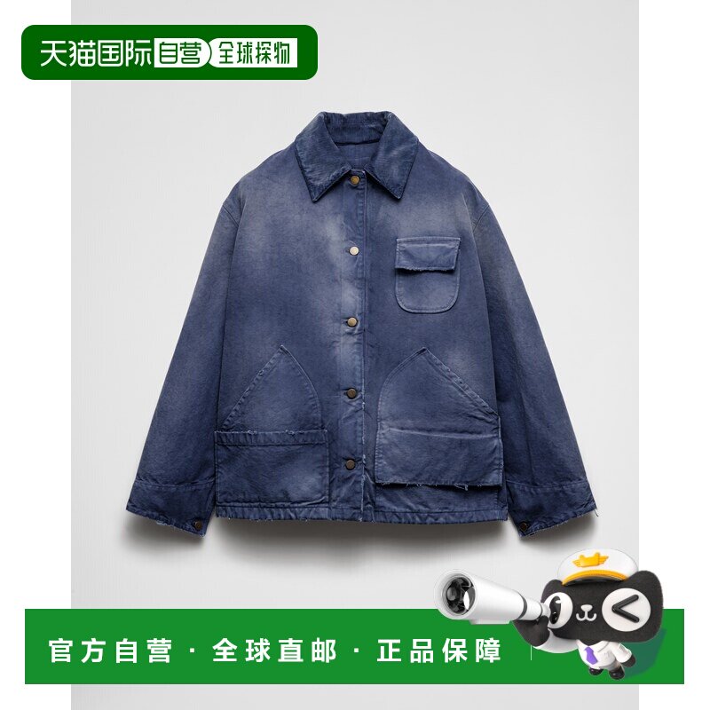 欧洲直邮PRADA（2025）帆布卡车司机夹克