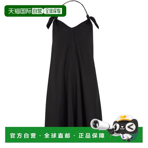 自营欧洲直邮LOEWE罗意威 女士黑色粘胶纤维露背V领支付后1h可退