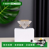 自营欧洲直邮Prada普拉达 男士 银色925银三角标识耳夹耳环配饰