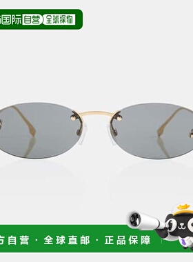 1h可退 香港直邮Fendi 芬迪 女士 First 精饰椭圆形太阳眼镜 0002