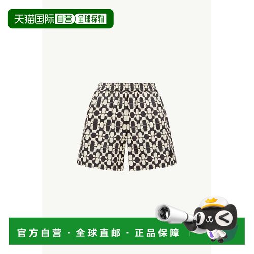 1h可退 香港直邮Moncler 盟可睐 女士 几何印花棉质短裤 K10932B0