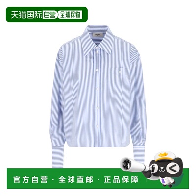 1h可退 香港直邮Celine 思琳 女士 短款衬衫 RC0941389 blue蓝色