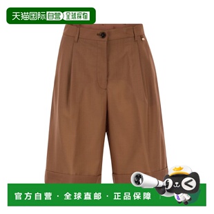 PT000220D3 精细剪裁初剪羊毛打褶百慕大短裤 香港直邮Herno 女士