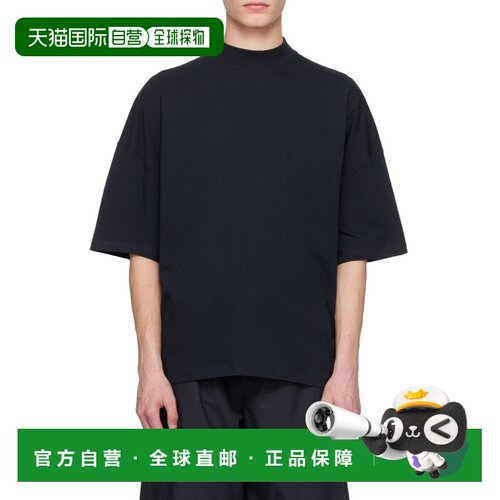 1h可退 Jil Sander 深蓝色徽标短袖百搭T恤 J21GC0005J45084圆领