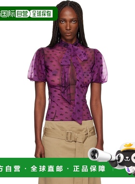 香港直邮Acne Studios 艾克妮 女士 紫色 Sheer Bow 上装 AC0756