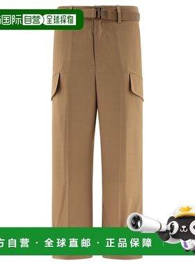 1h可退 香港直邮Sacai 男士 束带裤子 2403423M651BEIGE beige米