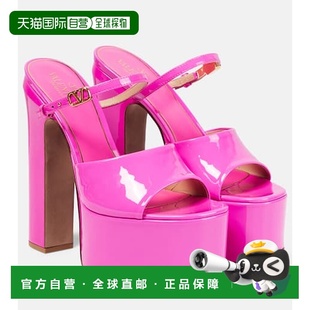 女士 华伦天奴 Tan 1h可退 漆皮防水台凉鞋 香港直邮valentino