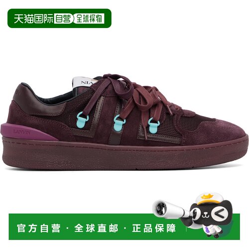 1h可退 香港直邮Lanvin 朗雯 男士 酒红色 Clay 运动鞋 FUSKDK01L
