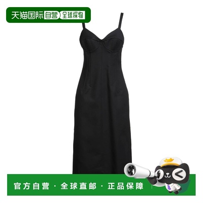 1h可退 香港直邮Sportmax 斯宝麦斯 女士 中长连衣裙 black黑色