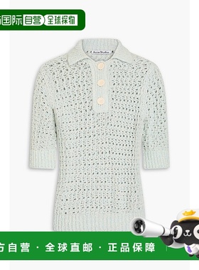 香港直邮Acne Studios 艾克妮 女士 钩花棉质Polo衫 A60306上衣