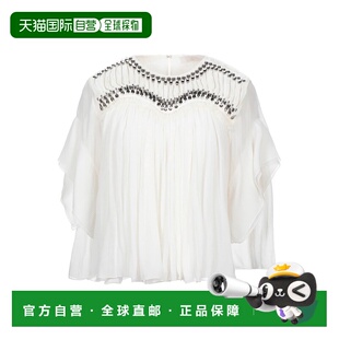 香港直邮Chloe 蔻依 女士 真丝上衣 BEIGE 米色时尚舒适女装