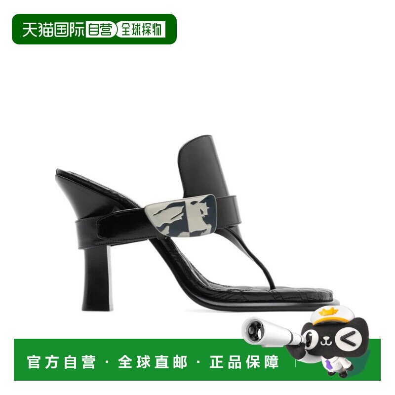 香港直邮BURBERRY/博柏利 女士 夹趾露跟高跟凉鞋 25FW女鞋单鞋
