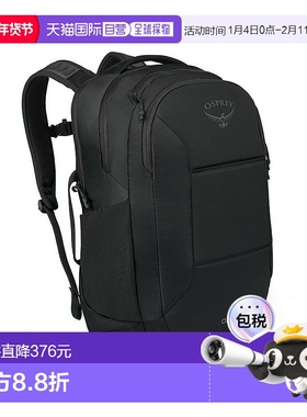 欧洲直邮Osprey Ozone Laptop Backpack男女黑色尼龙轻旅行背包