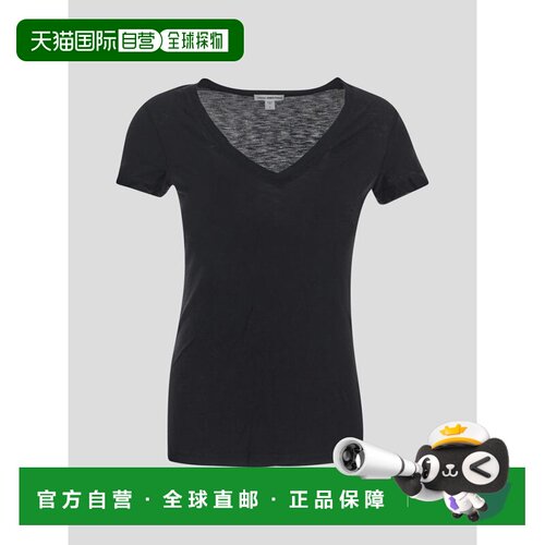香港直邮James Perse 女士T恤 WUA3695BLK SS2024 黑色 Essential