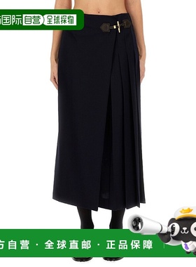 1h可退 香港直邮Moschino 莫斯奇诺 女士 牛角扣中长半身裙 01265