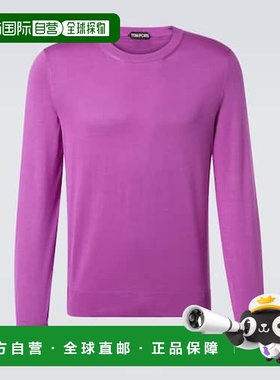 香港直邮Tom Ford 汤姆 福特 男士 真丝毛衣 purple紫色 舒适时尚