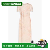 香港直邮ZIMMERMANN 女士 水晶装 1h可退 饰印花亚麻中长连衣裙