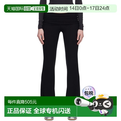 1h可退 香港直邮SKIMS 女士 黑色 Soft Lounge Foldover 紧身裤 A