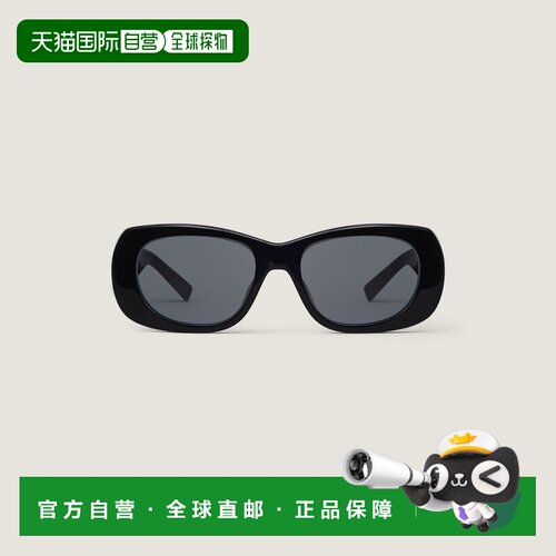 自营欧洲直邮Givenchy纪梵希 Bold女士黑色醋酸酯椭圆矩形太阳镜