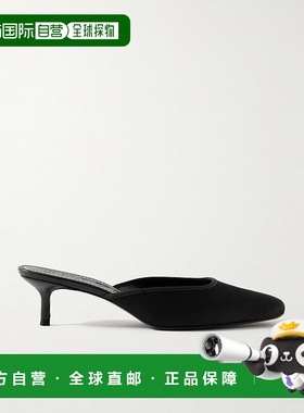 香港直邮Staud 女士 Otto 罗缎边绸缎凉拖单鞋 F25R6002SNBLACK