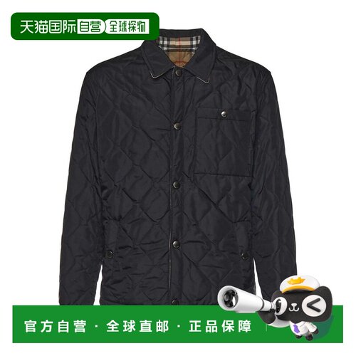 香港直邮BURBERRY 男士衬衫 8115788 SS2026 黑色 Reversible Qui