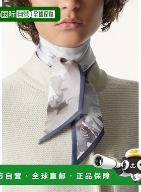 自营欧洲直邮Loro Piana 女士灰色混色真丝领带