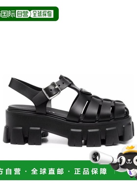 1h可退 香港直邮Prada/普拉达 Monolith圆头橡胶凉鞋 Women crov