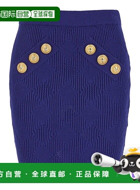 香港直邮Balmain 巴尔曼 女士 针织半身裙 DF0LB196KH60短裙