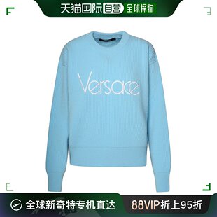 范思哲 香港直邮Versace 女士Versace 徽标刺绣针织毛衣