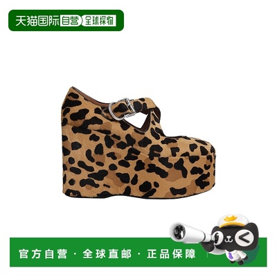 1h可退 香港直邮Alaia 女士 十字交叉坡跟鞋 3E084CK205女鞋单鞋