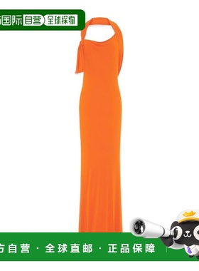 香港直邮Saint Laurent 露背挂颈连身裙 776442Y5I50连衣裙长裙