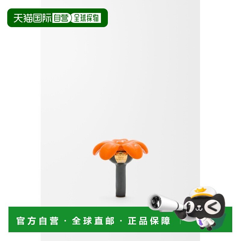 自营1h可退 欧洲直邮LOEWE/罗意威 女士金色/橙色纯银/珐琅吊坠