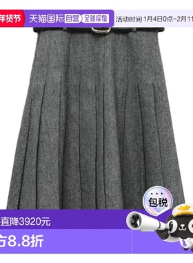 1h可退 香港直邮Self-Portrait 褶裥腰带中长裙 RS26038MSKA