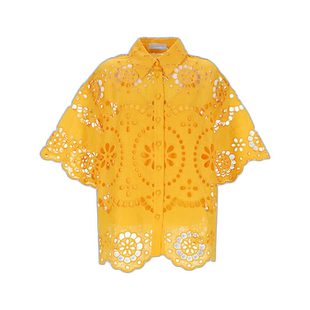 香港直邮ZIMMERMANN 女士 Zimmermann 橙色衬衫 1248TSS244亚麻