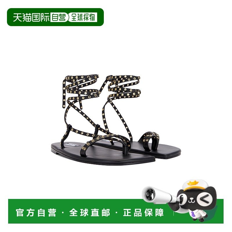 1h可退 香港直邮Alaia 女士 平底缠带凉鞋 3S104CK246 black黑色,女鞋,时装凉鞋,淘宝优惠券,粉丝福利购,淘宝优惠卷