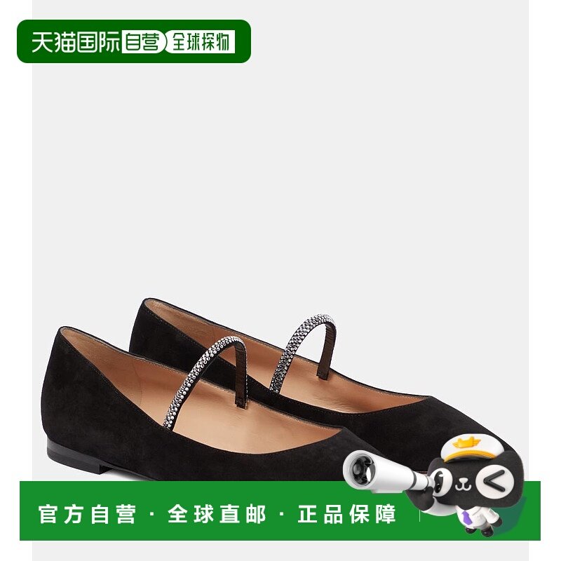 1h可退 香港直邮Gianvito Rossi 吉安维托 罗西 女士 精饰绒面革